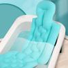 Full Body Bath Pillows For Tub Spa Shower Pillows Bath Headrest Cushion With10 Non-Slip Suction Cups Quick Drying Head Neck Back Support Bath Tub Accessories (Blue) view 1