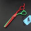 6.0 Inch High Grade Barber Shears Kit Tools, Hair Cutting Scissors Set, Free Scissors Pack, Professional Japan 440C Hair Cutting Scissors, Sharp And Durable, for Men/Women/Kids/Salon & Home(Red-Green) view 3