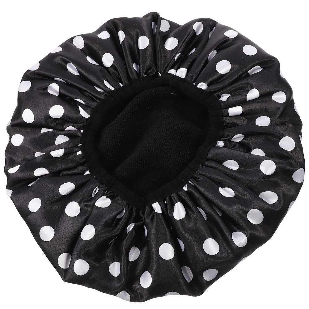 Healeved Three Decorative Shower Cap Hair Cap for Women Lightweight Comfortable Bathing Hat for All Hair Lengths Portable Reusable Design for Travel and Home Use