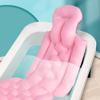 Full Body Bath Pillows For Tub Spa Shower Pillows Bath Headrest Cushion With10 Non-Slip Suction Cups Quick Drying Head Neck Back Support Bath Tub Accessories (Pink) view 1