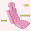 Full Body Bath Pillows For Tub Spa Shower Pillows Bath Headrest Cushion With10 Non-Slip Suction Cups Quick Drying Head Neck Back Support Bath Tub Accessories (Pink) view 3
