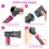 Professional Concentrator and Adapter Kit Compatible with Dyson Airwrap Styler, for Curling Iron Converting to Hair Dryer, with Hair Dryer Attachment Holder view 2