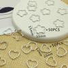 100PCS Star and Love Shape Braids Ring Accessories for Girl and Women Braids Locs Hair - Cute Ring Metal Cuffs Decoration view 4