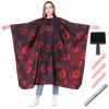 TILYIALA Waterproof Barber Cape with Barber Brush Neck Duster,Professional Salon Hair Cutting Capes for Adult Kids, Hair Stylist Haircut Hairdresser Cape (Peony FLower) view 1