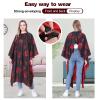 TILYIALA Waterproof Barber Cape with Barber Brush Neck Duster,Professional Salon Hair Cutting Capes for Adult Kids, Hair Stylist Haircut Hairdresser Cape (Peony FLower) view 3