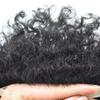 Afro Curl Toupee for Black Men Hairpiece African American Mens Toupee Hair Unit Afro Kinky Curly Human Hair Replacement System Lace Front Poly Skin PU Men Wigs 8X10 Natural Black Hair Weaves (Afro Wavy 8mm, #1 Jet Black) view 3