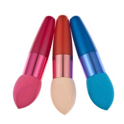 Beaupretty Water Droplet Makeup Sponge Kit 3 Pieces 10.5cm Length Synthetic Hair Makeup Brush Set Lollipop Brush Reusable for Daily Use Random