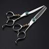 Hair Cutting Scissors, 6 Inch Professional Japan 440c Steel Green Gem Hair Scissors Cutting Barber Tools Tiger Haircut Thinning Shears Hairdresser Scissors ( Color : Set with bag ) view 2