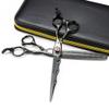 Hair Cutting Scissors, 7 Inch Professional Japan 440c Steel Black Flame Gem Hair Scissors Cutting Barber Tools Haircut Thinning Shears Hairdresser Scissors ( Color : Set with bag ) view 1