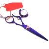 Hair Cutting Scissors, 5.5 Inch Professional Japan 440c Purple Rotate Hair Salon Scissors Cutting Barber Shears Hairdressing Scissors view 2