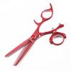 Hair Cutting Scissors, 6 Inch Professional Japan 440c Red Fly Rotate Hair Scissors Cutting Barber Haircut Thinning Shears Hairdressing Scissors ( Color : Set ) view 4