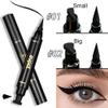 evpct 2Pcs Black Eyeliner and Wing Stamp Set Big Small Winged Eyeliners Stamps Cat Eye Liner Stamp Stencils Tool for Women All Eye Shapes Waterproof delineador de ojos a prueba de agua contra el agua view 2
