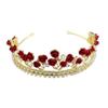 Bridal Tiara 1PC Hair Crown Vintage Fashion Rose Crystal Bridal Tiara Wedding Princess Crown Wedding Princess Diadem Elegant Hair Accessories view 1