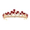Bridal Tiara 1PC Hair Crown Vintage Fashion Rose Crystal Bridal Tiara Wedding Princess Crown Wedding Princess Diadem Elegant Hair Accessories view 2