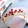 Bridal Tiara 1PC Hair Crown Vintage Fashion Rose Crystal Bridal Tiara Wedding Princess Crown Wedding Princess Diadem Elegant Hair Accessories view 4