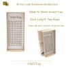 FQNing Glitter Lashes Extensions Golden Colored Spike Eyelash Extension Individual Colorful Lash Tray 11mm-16mm Mixed 0.20 D (Golden) view 2