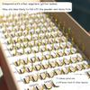 FQNing Glitter Lashes Extensions Golden Colored Spike Eyelash Extension Individual Colorful Lash Tray 11mm-16mm Mixed 0.20 D (Golden) view 3