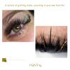 FQNing Glitter Lashes Extensions Golden Colored Spike Eyelash Extension Individual Colorful Lash Tray 11mm-16mm Mixed 0.20 D (Golden) view 4