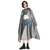 TopTie Satin Salon Client Cape Barber Hair Cutting Apron low water permeability Hairdressing Gown with Transparent Window-Grey view 1