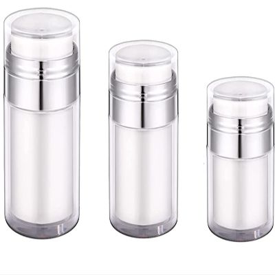 2PCS Cosmetic Jar Vacuum Bottle,Airless Pump Jar Empty Refillable Cream Dispenser Bottle Portable Moisturiser Container Cosmetic Container (2PCS 30ML)