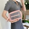 Aucuu 5PCS Clear Toiletry Bags, Wash Bag, Clear PU Makeup Bag, Waterproof Toiletry Travel Bag with Zipper Handle, Portable Airport Cosmetic Bag for Travel Bathroom Men Women (Pink) view 3