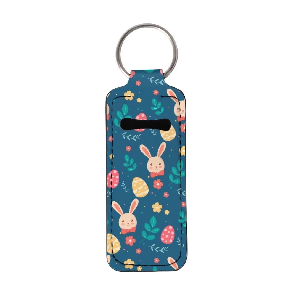 ZPINXIGN Cute Easter Gift Chapstick Holder Keychain for Women Lip Balm Sleeve Portable Lip Gloss Tube Holder Travel Accessories