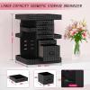 HEMTROY Rotating Makeup Organizer with 6 Drawers[New Updated], Multifunctional Cosmetics Organizer for Vanity Countertop, Square Jewelry Storage, Skincare Organizer for Makeup Holder (Plus Size-Black) view 2