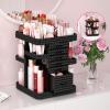 HEMTROY Rotating Makeup Organizer with 6 Drawers[New Updated], Multifunctional Cosmetics Organizer for Vanity Countertop, Square Jewelry Storage, Skincare Organizer for Makeup Holder (Plus Size-Black) view 4