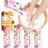 nbc BeautiLab Pedicure Kit Foot Soak Set: Bubble Salt, Sugar Scrub, Massage Mask, Massage Lotion in a Box, 4 Step Foot Spa Kit for Dry Feet, Softens Calluses, Soothes Sore, Tired Feet3 Set Rose) view 1