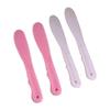 4 Pcs Plastic Cosmetic Spatula Cosmetic Mask Mixing Spoon Spatulas Facemask Stirrer Mixing Spatula Stick Cosmetic Mask Mixing Spoon Spatulas Stick Applicator for Home Salon, Pink, White view 1