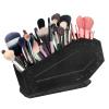 Maitys Coffin Makeup Brush Holder Gothic Wooden Organizer Spooky Coffin Case Gifts for Women Cosmetic Display Cases Spooky Home Office Pencil Brushes Organizer Bathroom Christmas Decor Accessories view 1