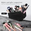 Maitys Coffin Makeup Brush Holder Gothic Wooden Organizer Spooky Coffin Case Gifts for Women Cosmetic Display Cases Spooky Home Office Pencil Brushes Organizer Bathroom Christmas Decor Accessories view 3
