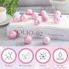 Demissle 20 Pcs 0.53 oz Bath Bombs Bath Fizzies Mini Bath Balls for Women Relaxing Refreshing Bath Bombs Gift Set with Glitter for Bubble Spa(Pink) view 4