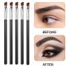 WLLHYF 5Pcs Angled Eyeliner Brush, Fine Slanted Flat Angle Eye Liner Eyebrow Brush Eye Makeup Brush Soft Fibers Synthetic Bristles Eye Makeup Tool view 3