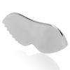 Stainless Steel Gua Sha for Skin Care Scraping Massage Tool with Comb Teeth | Massage, Used for Face, Neck, and Around Lips with Travel Pouch view 1