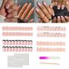 Medium Press on Nails Square French Fake Nails Full Cover Colorful Acrylic False Nails for Women and Girls 96PCS view 1