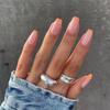 Long Square French Press on Nails Fake Nails Full Cover Creme Nude Acrylic False Nails for Women and Girls 96PCS view 2