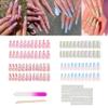 Long Matte Press on Nails Colorful Square Coffin Fake Nails Full Cover Acrylic False Nails for Women and Girls 96PCS view 1