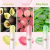 evpct 3Pcs Aloe Vera Avocado Peach Tinted Lip Balms Tint Stain Lipstick for Women PH Color Changing Lipstick Balm Stain Gift Set Queen Girls Korean Mood Long Lasting Color Change Light Pink Lipstick view 2