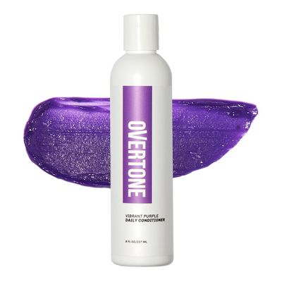 Overtone Daily Color Depositing Conditioner for Hair, Vibrant Purple:Temporary Pigment with Shea, Coconut & Avocado Oils, Hydrating, Vegan & Cruelty-Free, All Hair Types, 8oz.