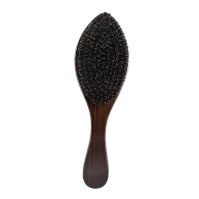 LALAFINA Wooden Handle Portable Beard Brush with Boar Bristle Beard Styling and Grooming for Men Lightweight and Travel-friendly Hair Brush for Curly