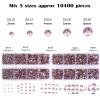 10400PCS Pink Resin Flat Back Rhinestones, Round Non-Hotfix Jelly AB Nail Gems Rhinestone with Tweezer and Picker Pencil for Crafts Tumblers Nail Art & DIY Decoration view 3