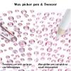 10400PCS Pink Resin Flat Back Rhinestones, Round Non-Hotfix Jelly AB Nail Gems Rhinestone with Tweezer and Picker Pencil for Crafts Tumblers Nail Art & DIY Decoration view 4