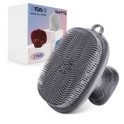 Face Scrubber Face Scrubber for Men Facial Cleansing Brush Silicone Face Wash Brush Manual Waterproof Cleansing Skin Care Face Brushes for and Exfoliating (Gray)