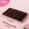 2.76" Large Bobby Pins Brown, AITRAI 240PCS Extra Long Bobby Pins for Thick Hair Jumbo Hair Pin for Women with Box view 2