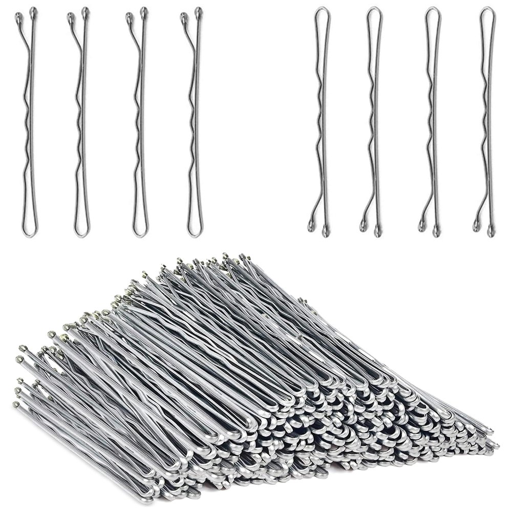 240PCS Silver Bobby Pins Silver Hair Pins for Gray Hair Bobby Pins for Women Girls Styling with Box, 2.2 Inch/5.5cm