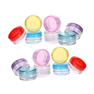 Cabilock 55pcs Round Cream Jars Assorted Plastic Cosmetic Dispenser Containers for Lotion Eye Cream Travel Storage Refillable and Packaging