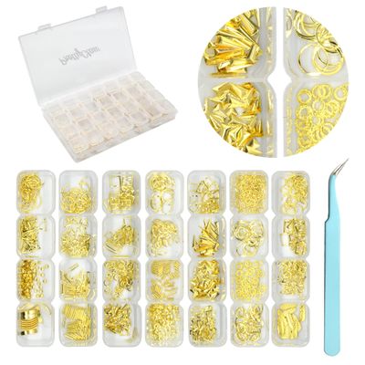 PrettyClaw Nail Art Set 28 Styles Nail Charms (1000+ Pieces) (Set #3)