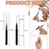100 Pcs Micro Eyebrow Brush with Cap, Spoolie Lash Comb, Lift Tools for Brow & Eyelash Extensions, Lamination (Black) view 2