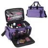 BAFASO Large Makeup Bag with 2 Removable Pouches and Detachable Dividers, Multifunctional Cosmetic Bag to Keep Makeup and Hair Supplies (Patent Pending), Purple view 1